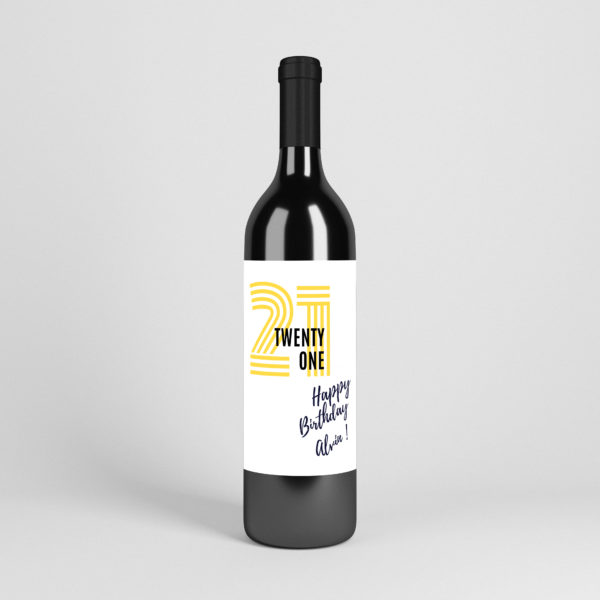 Custom Birthday Wine Template 1004-1