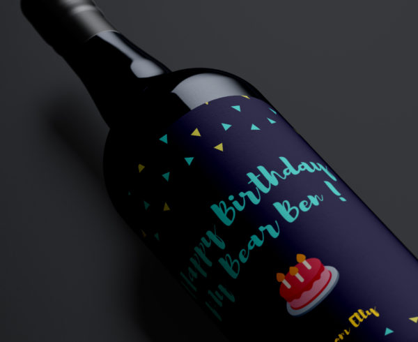 Custom Birthday Wine Template 1001-2