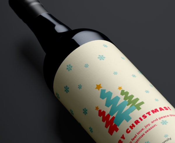 Custom Christmas Wine Template 1001-2