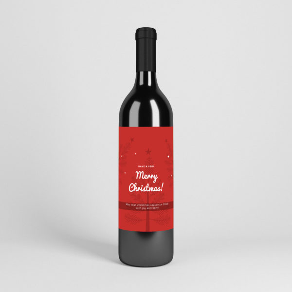 Custom Christmas Wine Template 1003-1